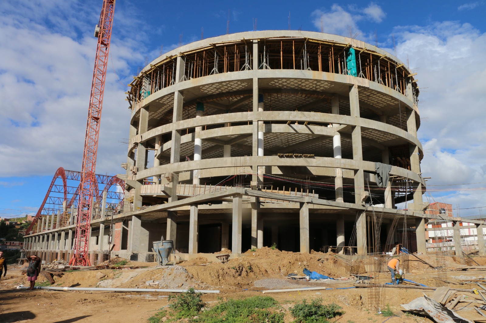 Nuevo edificio del ABNB, inmueble constituido bajo una línea ecotecnológica y sistemas fotovoltaicos, Sucre. Foto: FC - BCB