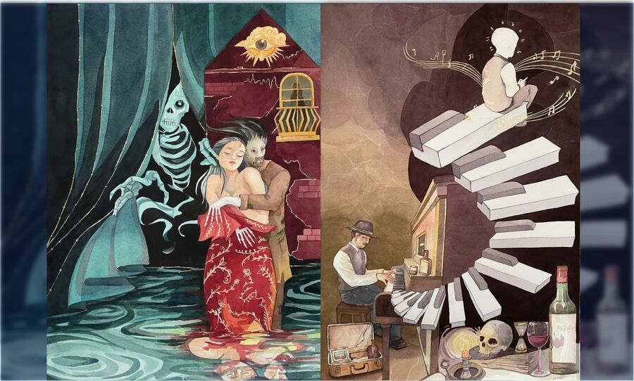 “Felipe Delgado” inspira ilustraciones figurativas de la identidad paceña