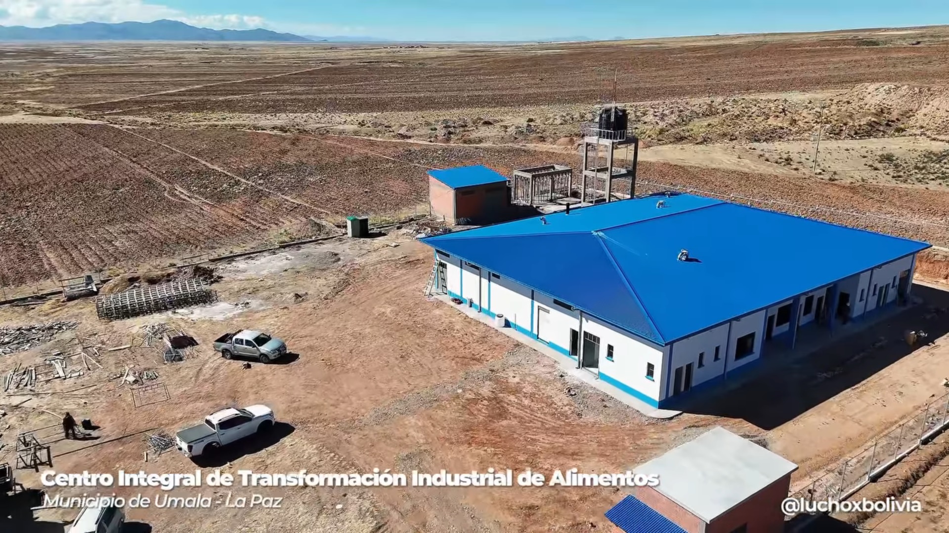 Construcción del Centro Integral de Transformación Industrial de Alimentos en La Paz llega al 50%