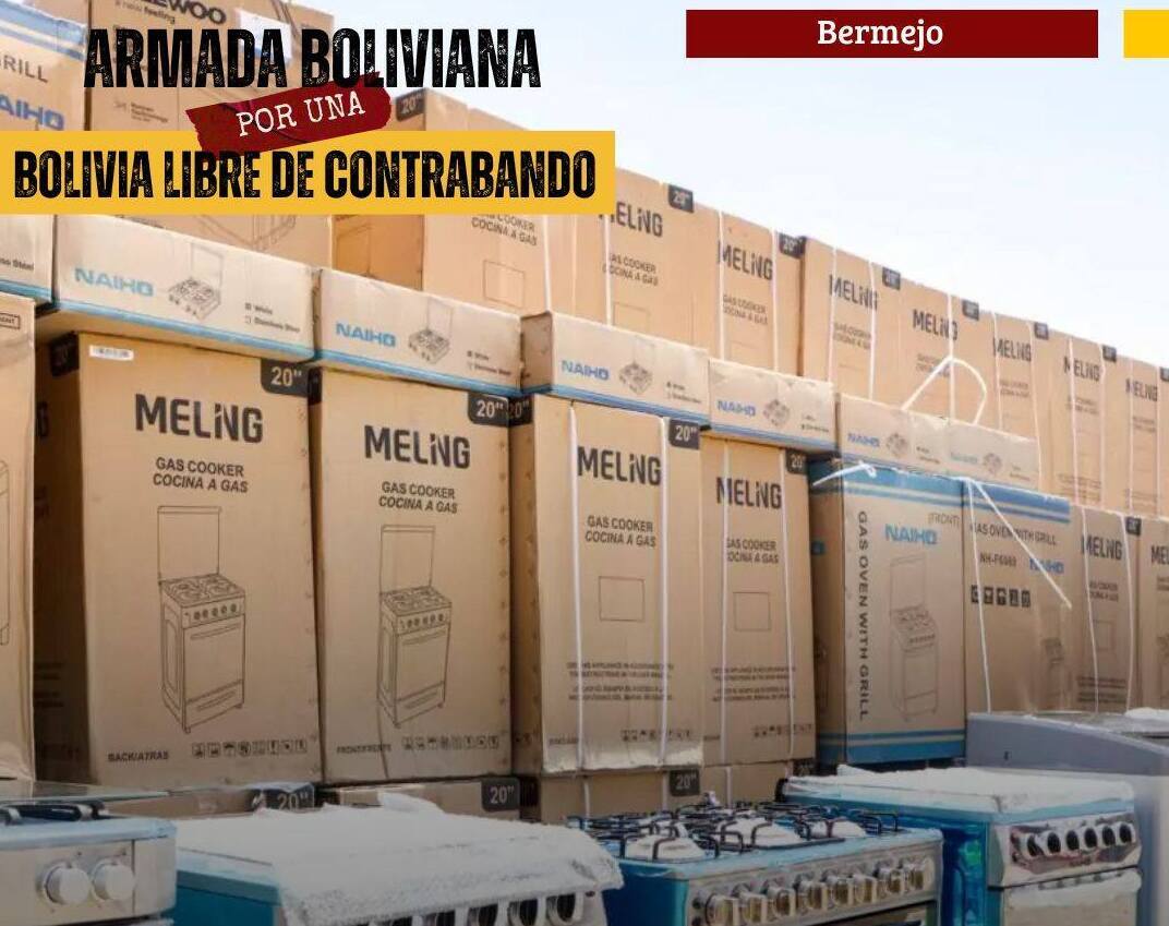 Decomisan contrabando valuado en más de Bs 670.000 en operativo fronterizo en Bermejo