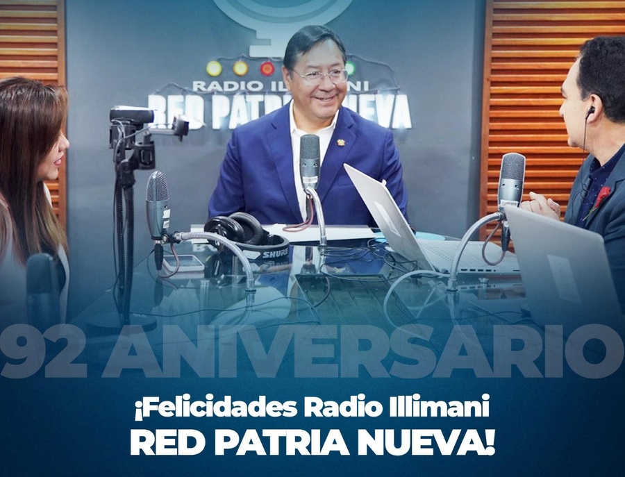 Arce felicita a la Red Patria Nueva en su 92 aniversario y destaca su rol en la democracia