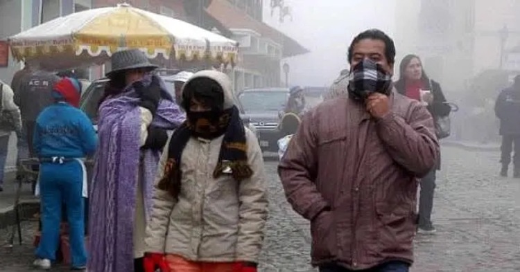 Ingresará un frente frío a Bolivia con descenso brusco de temperaturas, lluvias y vientos
