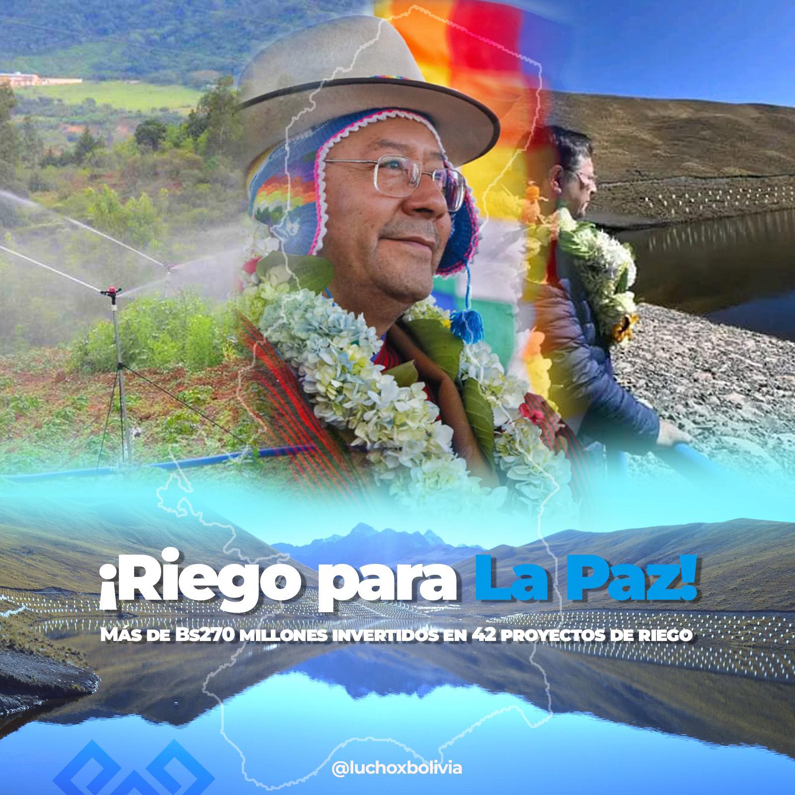 La Paz se beneficia con histórica inversión de más de Bs 270 millones para 42 proyectos de riego