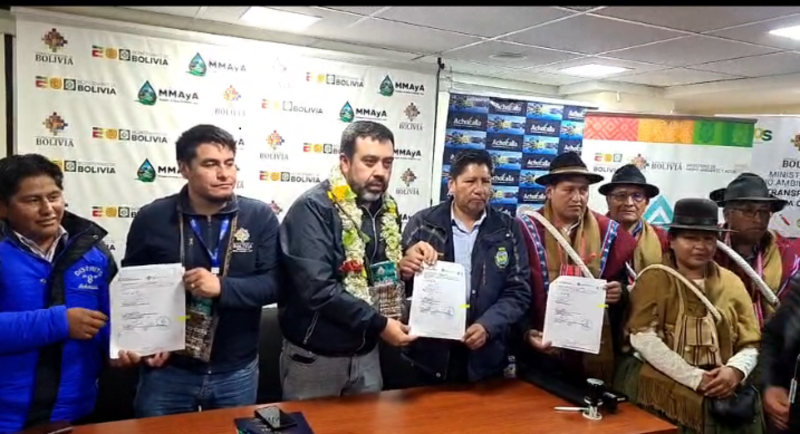 Convenio hará realidad la gestión integral de residuos sólidos en Achocalla por Bs 25,6 millones