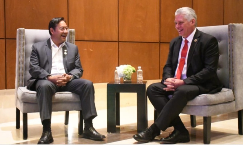 Arce expresa su solidaridad con el presidente cubano tras nuevas sanciones de EEUU