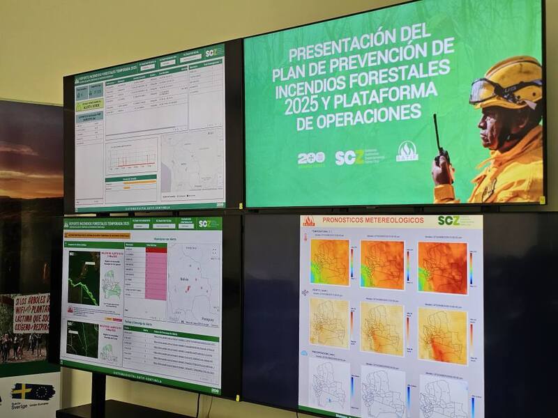 En Santa Cruz coordinan acciones para prevenir y evitar que los incendios forestales provoquen emergencias