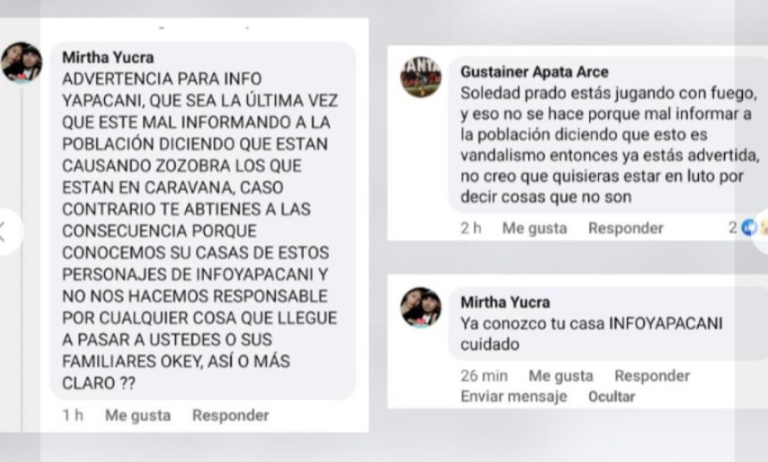 Gobierno condena amenazas contra periodista de Yapacaní y le brinda garantías necesarias