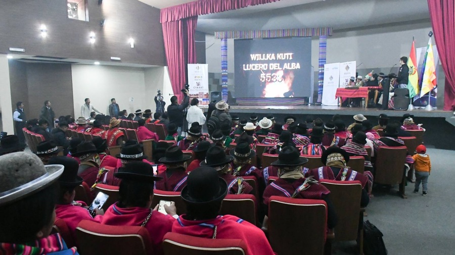 Lanzan el Año Nuevo Andino Amazónico Chaqueño 5.533 con mensajes de unidad