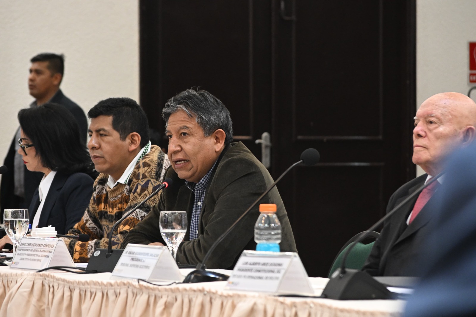 El vicepresidente del Estado, David Choquehuanca, en el IV Encuentro Multipartidario. Foto: VEPB.