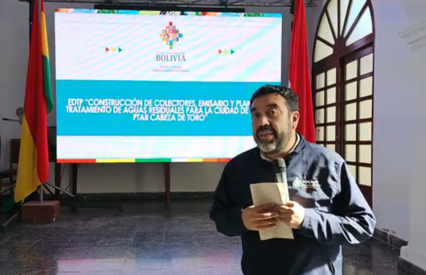 CAF aprueba financiamiento para la planta de tratamiento de aguas residuales en Tarija