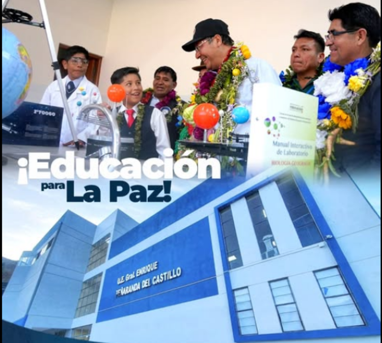 Gobierno construye 49 unidades educativas en 35 municipios de La Paz con más de Bs 178 millones
