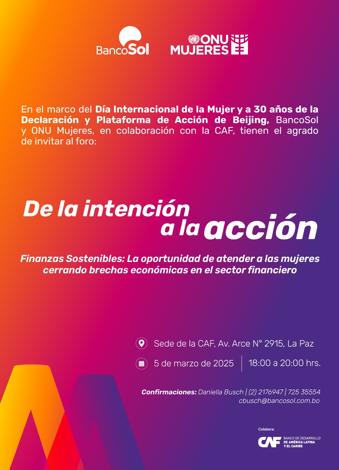 Impulsan el empoderamiento de las mujeres bolivianas en un foro de alto nivel en La Paz