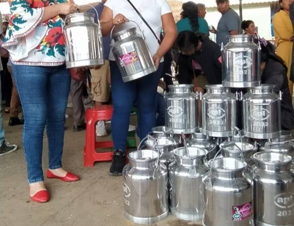 Entrega de incentivos a la Asociación de Productores Lecheros de Mizque (APLM), Cochabamba. Foto: FPS