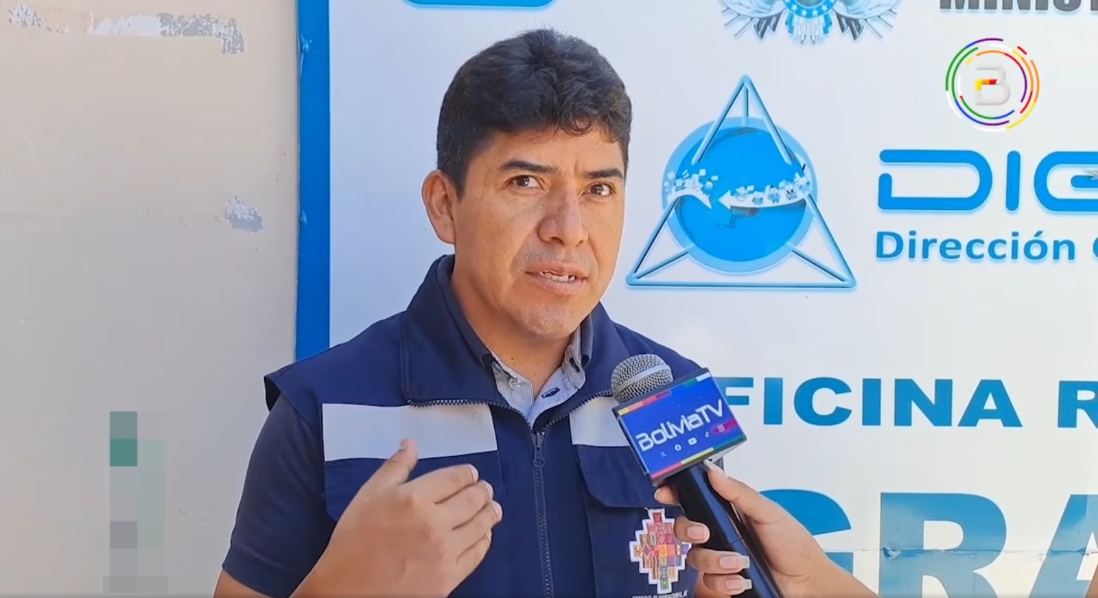 David Bolivar, director regional de Migración del departamento de Tarija. Captura: Btv
