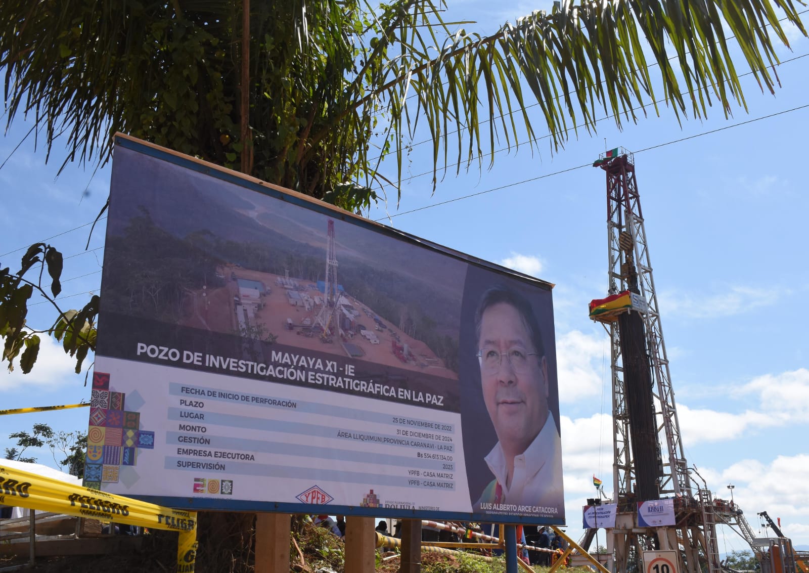 El pozo Mayaya Centro X1, está ubicado en el municipio de Alto Beni, La Paz. Foto: RRSS