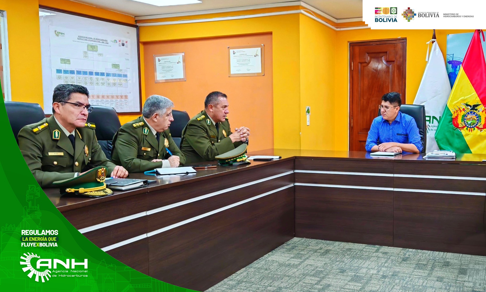 ANH y Alto Mando Policial coordinan abastecimiento controlado y continuo de combustibles