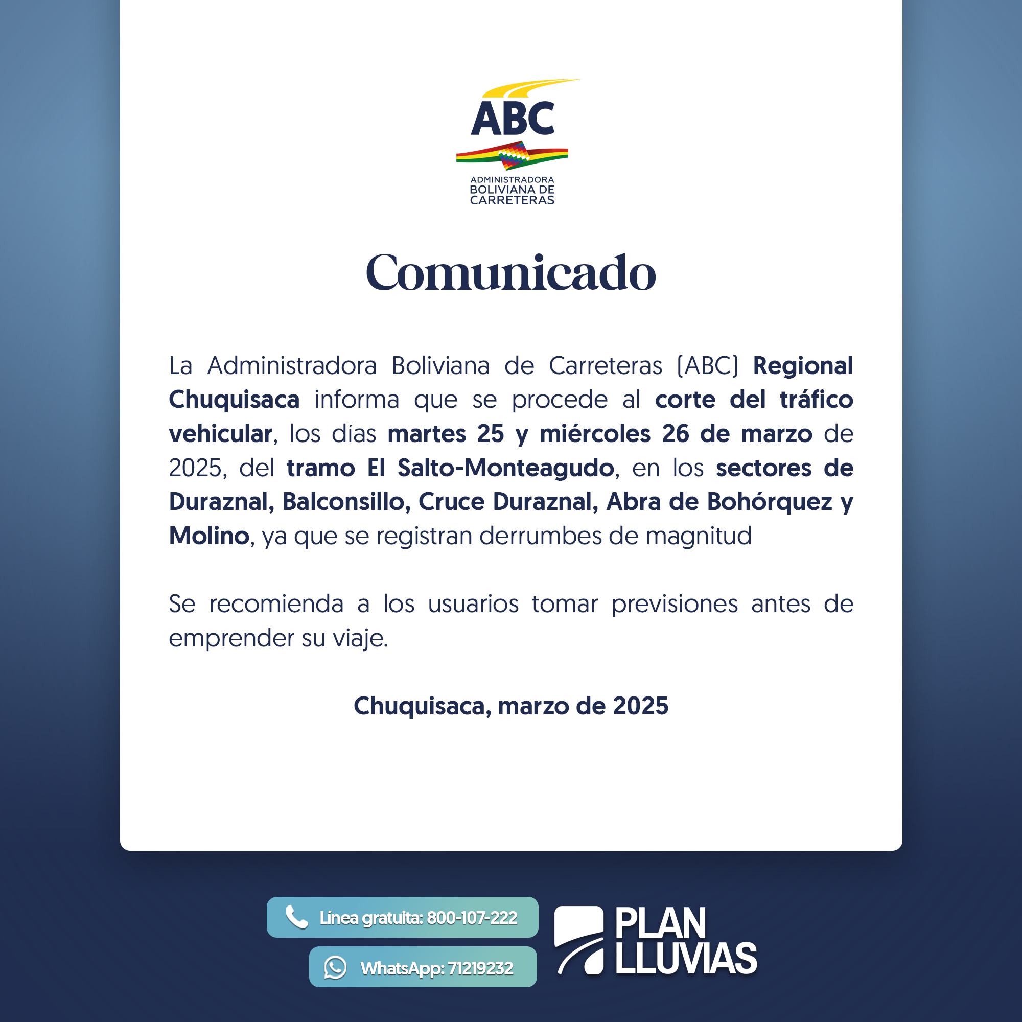 Cierran tráfico vehicular en 5 sectores del tramo El Salto – Monteagudo por derrumbes de magnitud