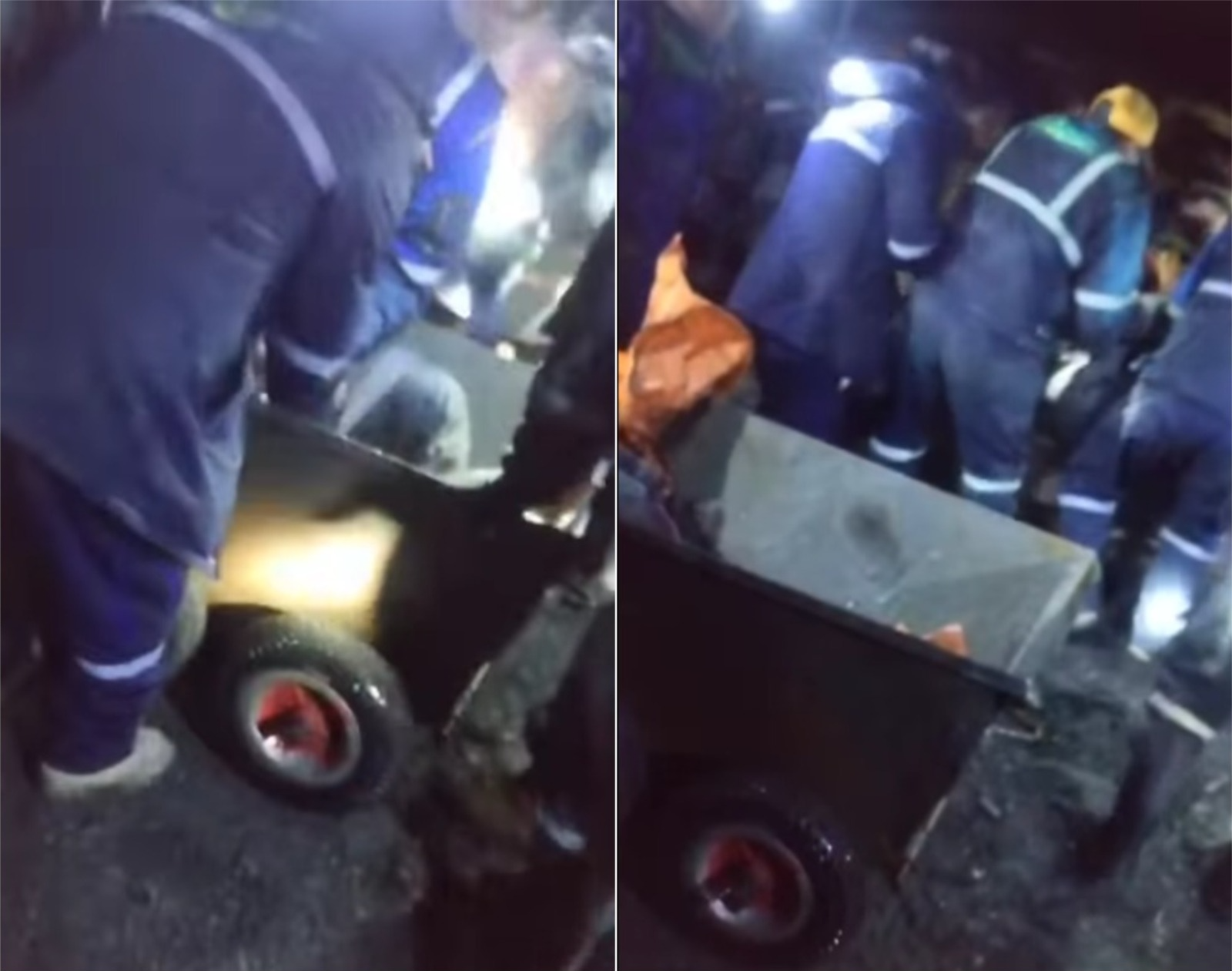 Rescate de los mineros tras el derrumbe en la mina de Sorata. Foto: Radio Perla Andina