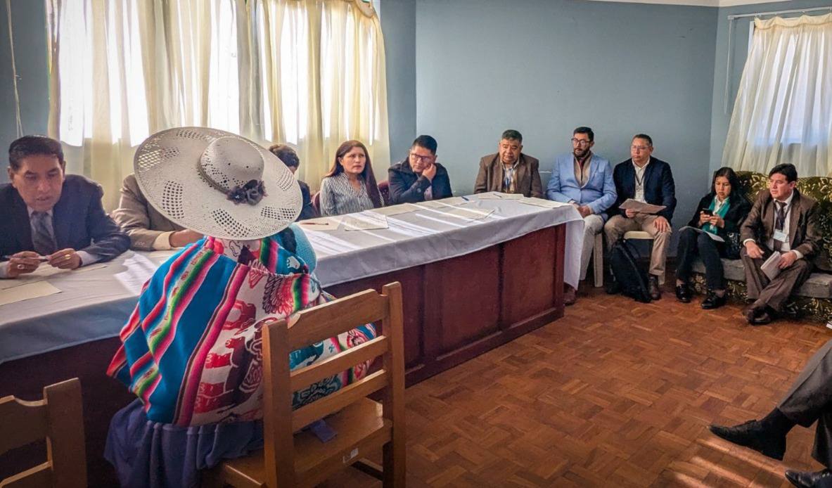 Audiencia con privada de libertad en el Centro Penitenciario de Cantumarca, Potosí. Foto: FGE