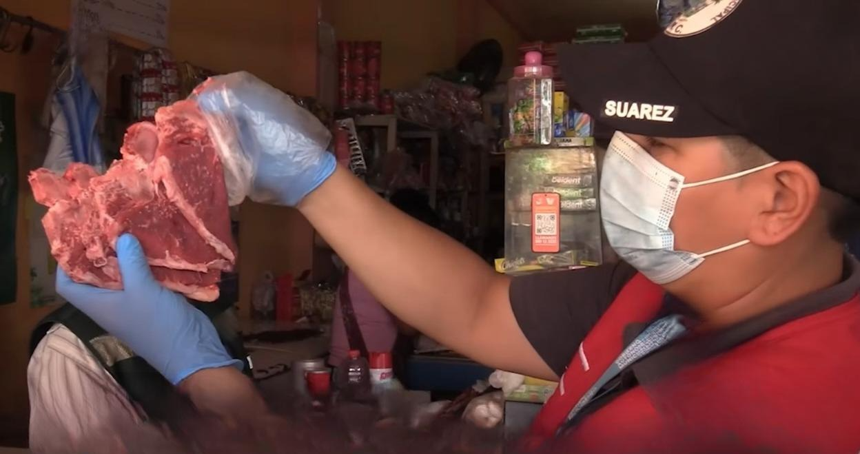 Inspección de inocuidad a friales en Cobija. Captura: TVU Pando