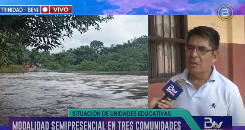 Estudiantes de 3 comunidades de Trinidad pasan clases en la modalidad semipresencial y a distancia