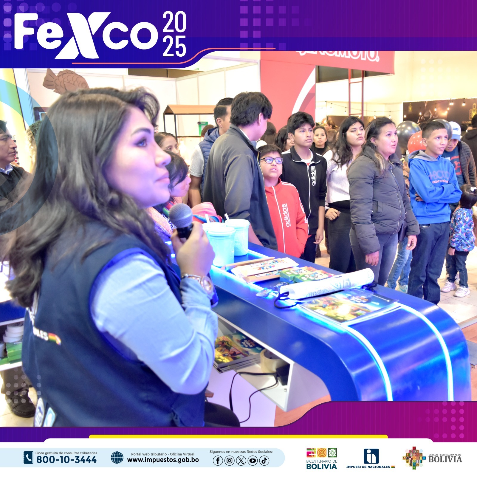 Stand de Impuestos en la FEXPO 2025 de Cochabamba recibió a miles de visitantes