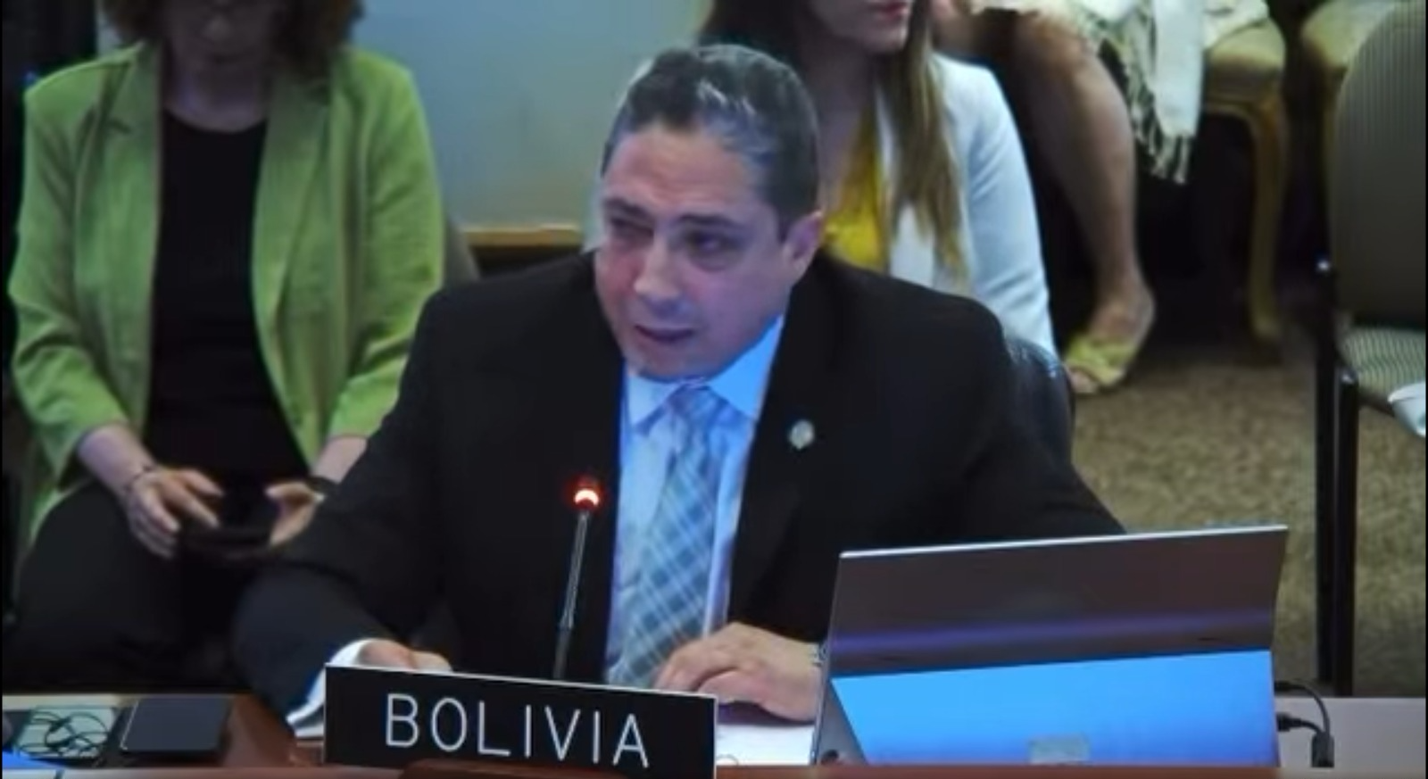 Héctor Arce Zaconeta, embajador de Bolivia ante la OEA. Captura: Misión Permanente de Bolivia ante la OEA