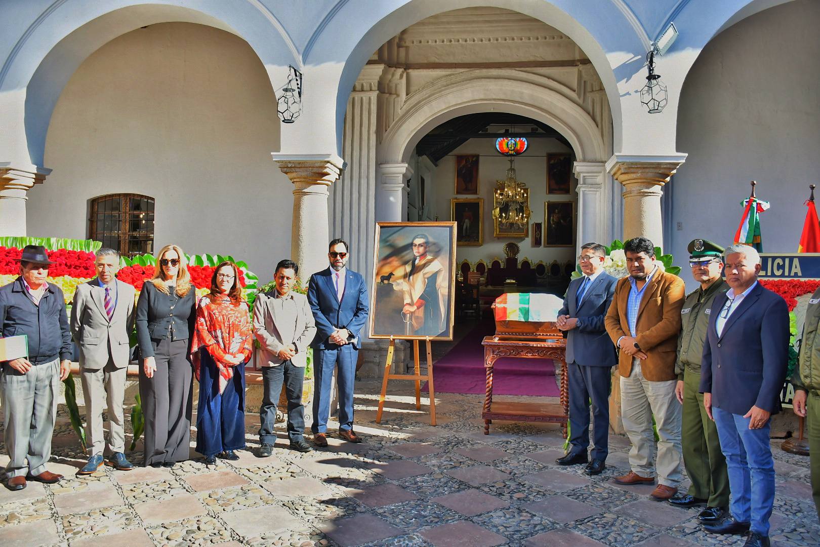 Embajada mexicana rinde homenaje a la heroína de América Juana Azurduy de Padilla, en el inicio de la Semana de México en Chuquisaca. Foto: Municipio de Sucre