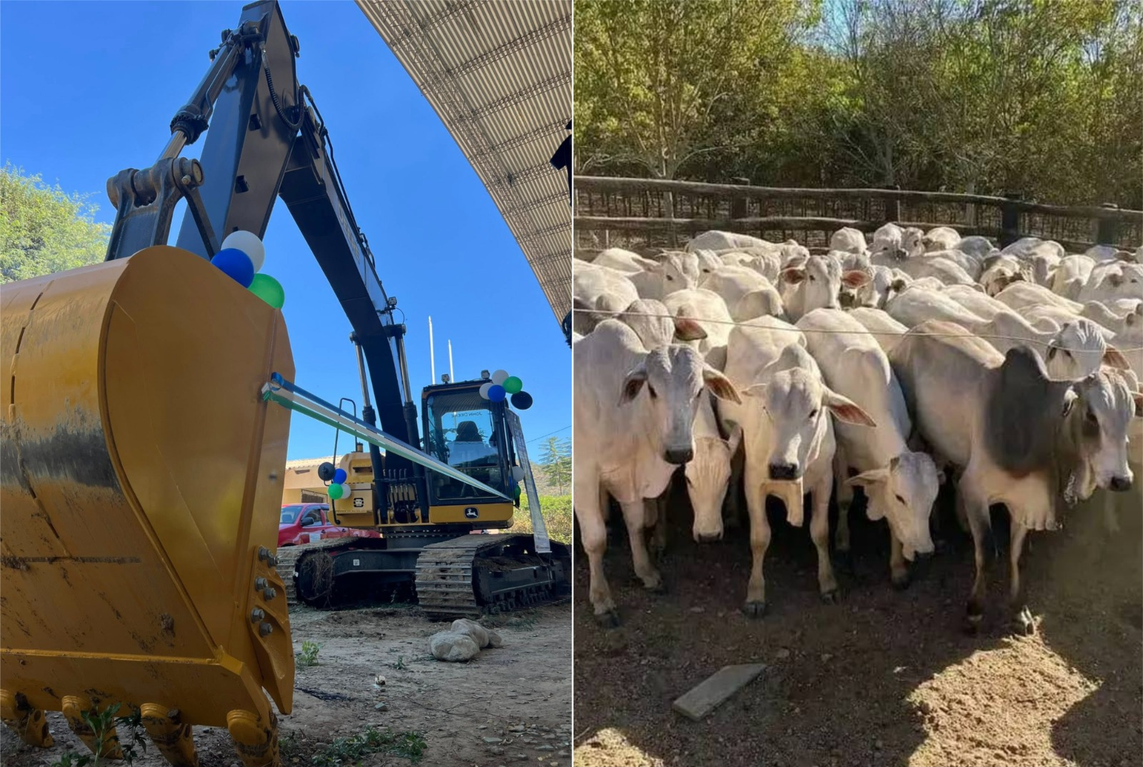 Entregan maquinaria para la construcción de 60 atajados de agua para consumo bovino en Saipina, Santa Cruz. Foto: FDI