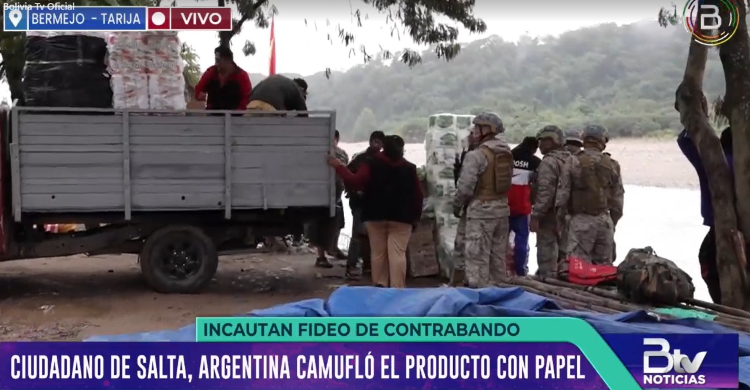 En la frontera con Argentina incautan al contrabando fideo camuflado entre papel higiénico 