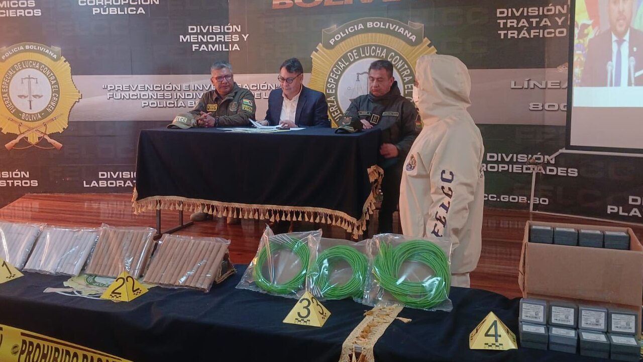 Policía secuestra dinamitas y 20.000 detonadores destinados a la marcha evista