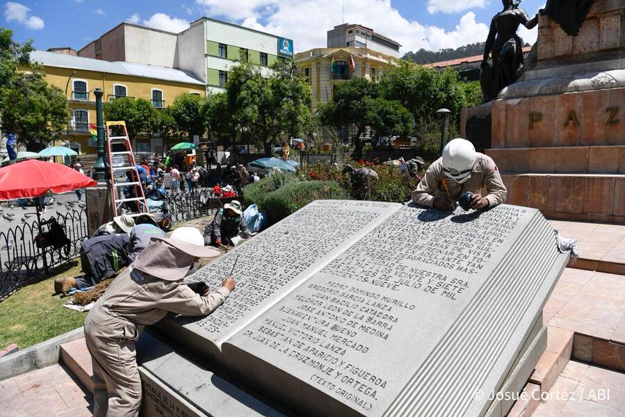 Plaza Murillo está casi lista para acoger la transmisión de mando presidencial