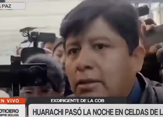 Exdirigente Juan Carlos Huarachi es enviado a la cárcel por seis meses