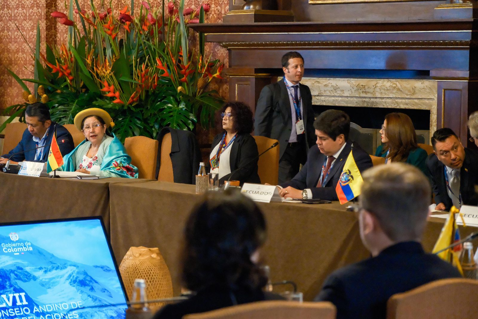 La canciller Celinda Sosa en la 57ª Reunión Ordinaria del Consejo Andino de Ministros de Relaciones Exteriores. Foto MRE