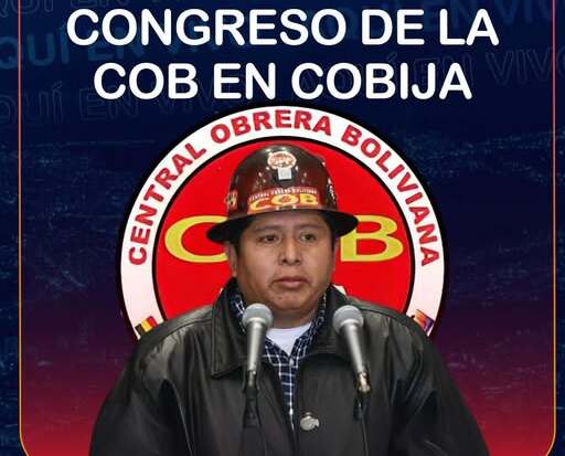 Juan Carlos Huarachi dejó de ejercer como secretario ejecutivo de la organización matriz de los trabajadores. Foto XVIII Congreso de la COB.