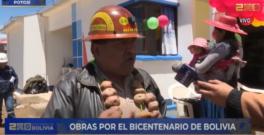 Obras del Bicentenario llegan a Chayanta, Porvenir y Padilla con viviendas, enlosetado y apoyo a la producción