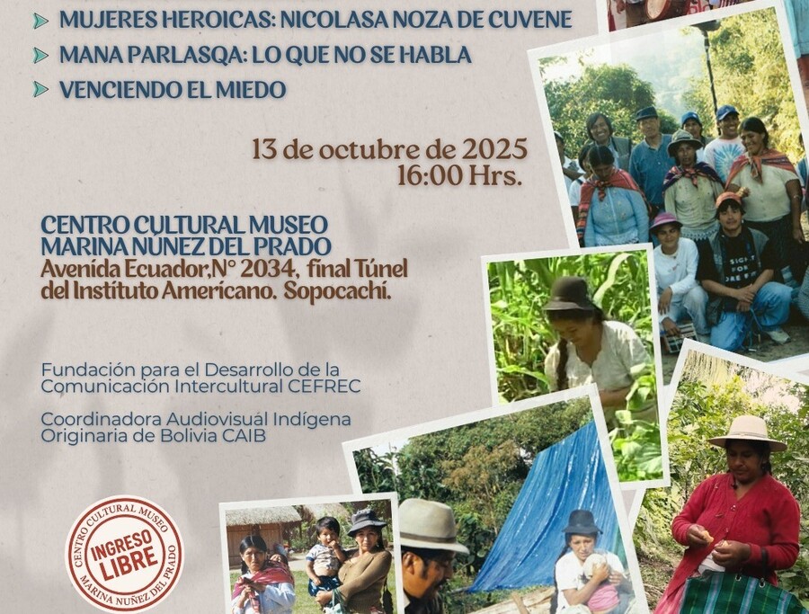 Muestra audiovisual invita a reflexionar y valorar la lucha de las mujeres en Bolivia