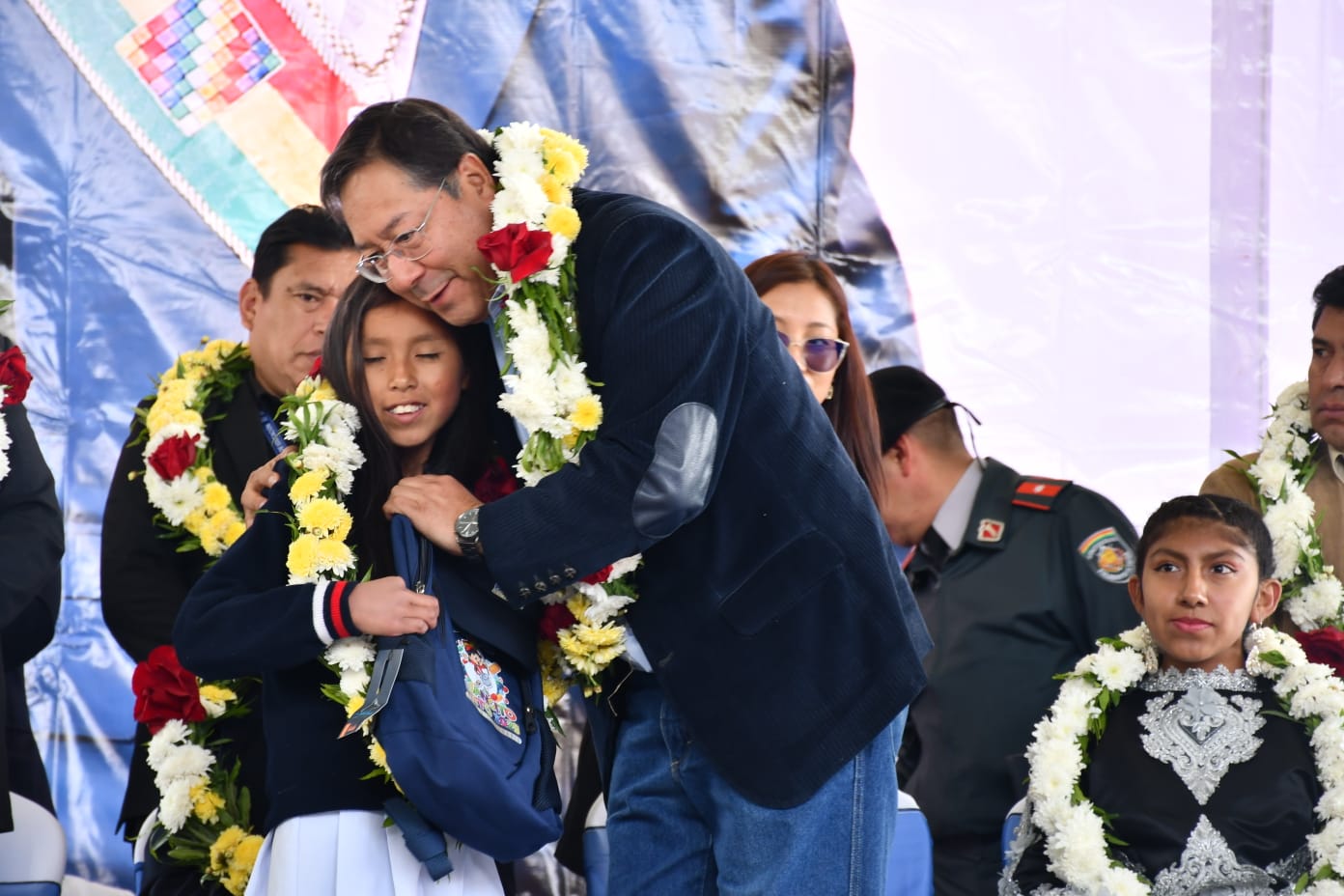 El presidente Luis Arce inició el pago del subsidio estatal Juancito Pinto 2025. Foto Presidencia