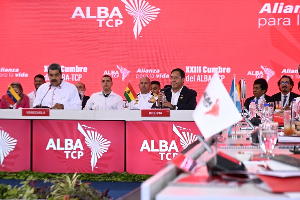El presidente Luis Arce en abril de 2024 en la XXIII Cumbre del ALBA-TCP. Foto ALBA