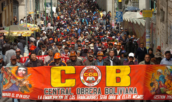 Marcha de la Central Obrera en mayo de 2023. Foto RRSS