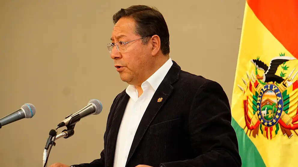 El presidente Luis Arce en una gráfica de archivo. Foto archivo Presidencia