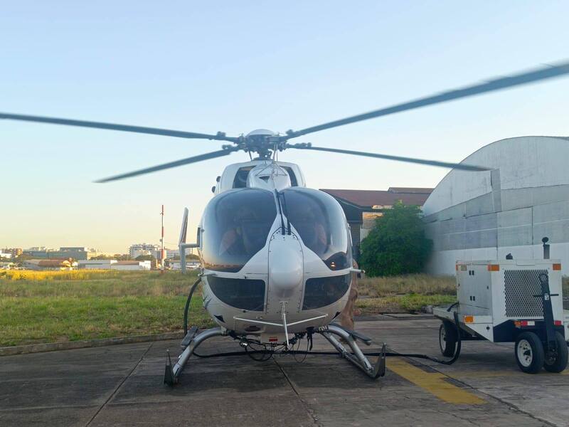 En el Noel Kempff refuerzan acciones contra los incendios con helicóptero y mayor despliegue humano y logístico