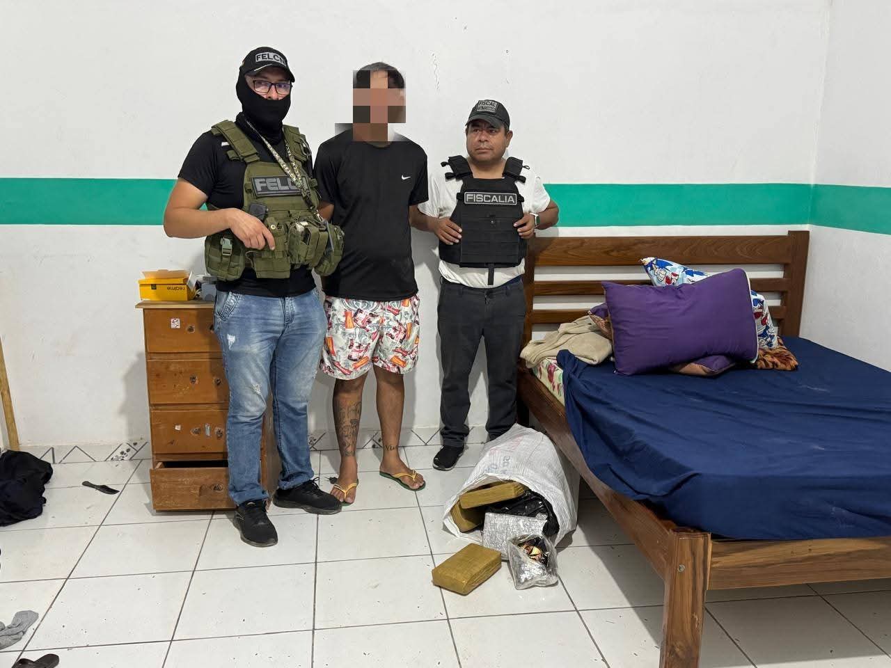 En Puerto Quijarro secuestran 337,4 kilos de marihuana y aprehenden a un ciudadano brasileño