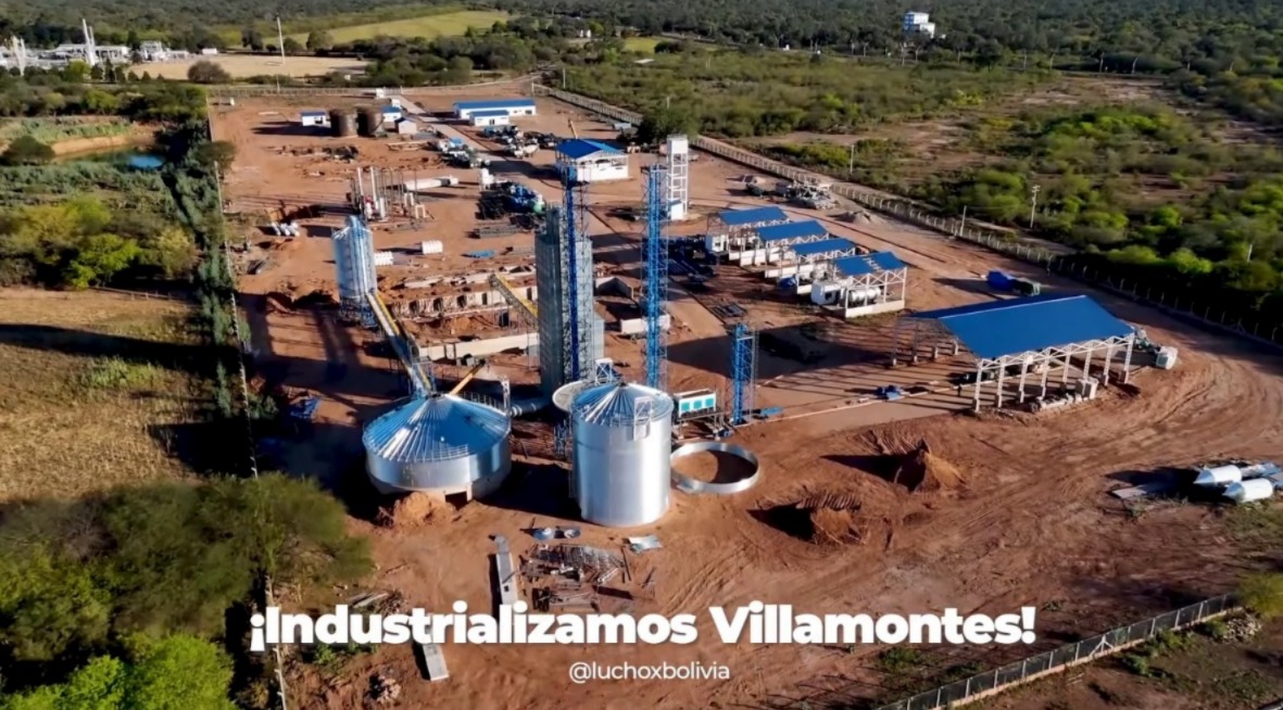 Bolivia avanza en soberanía energética: Planta de Aceite Vegetal en Villamontes, clave en producción de biodiésel, supera el 77% de avance