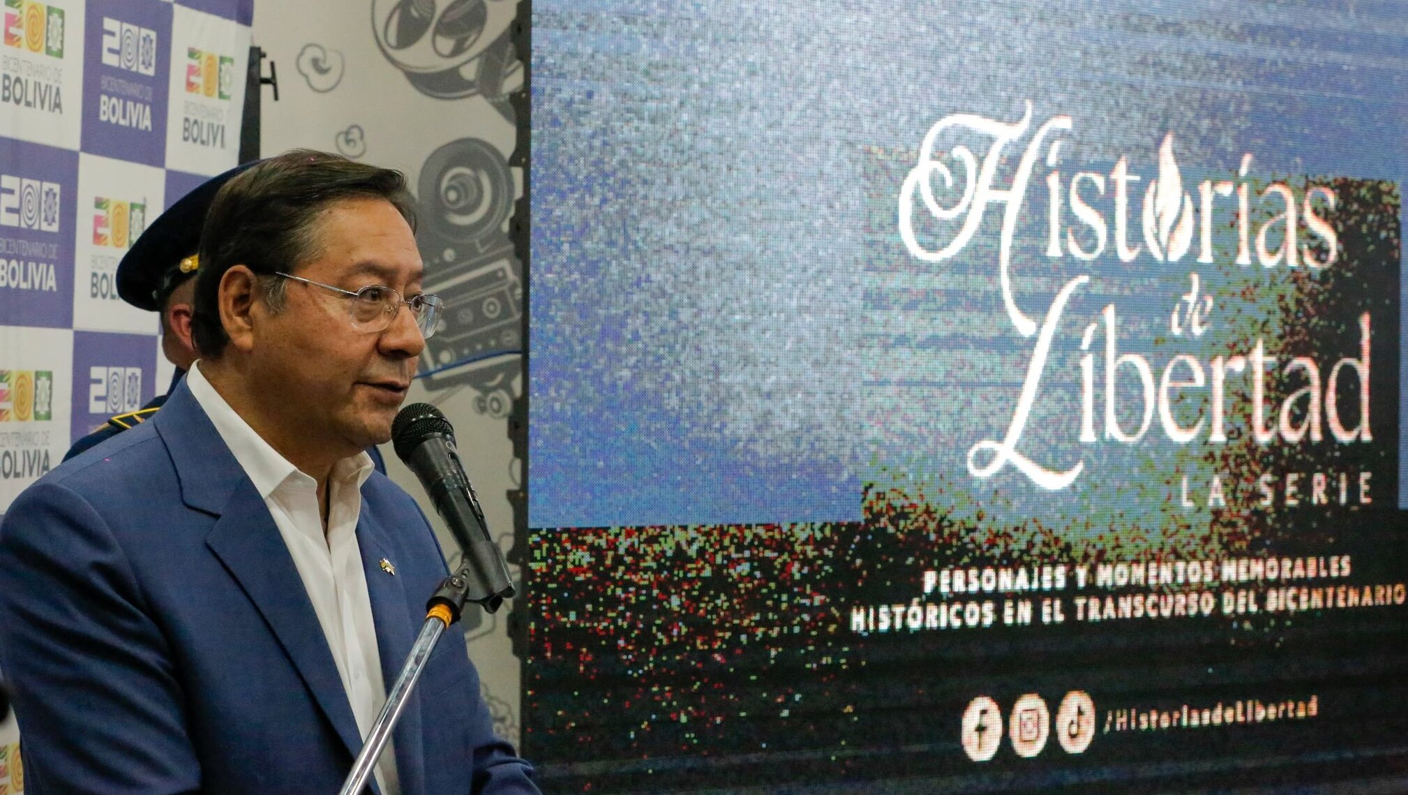Presidente destaca la memoria boliviana en el estreno del segundo capítulo de Historias de Libertad