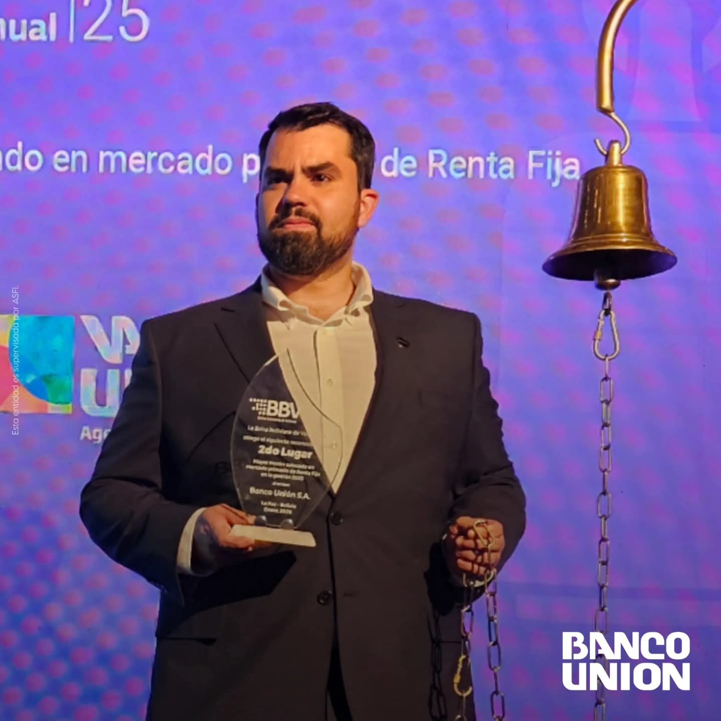 El Banco Unión es reconocido por la Bolsa Boliviana de Valores