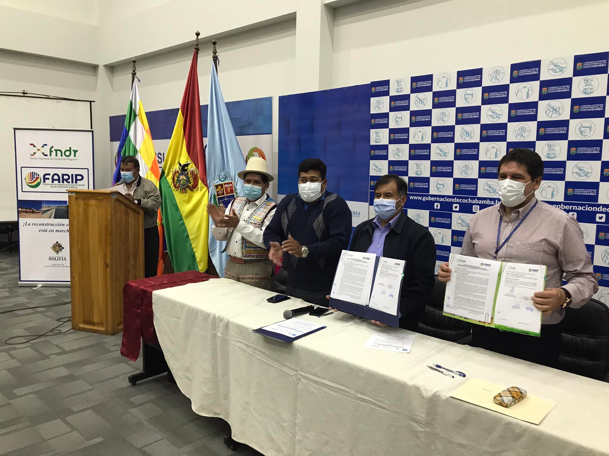 Gobernación de Cochabamba accede a Bs 16,1 millones de financiamiento del FARIP