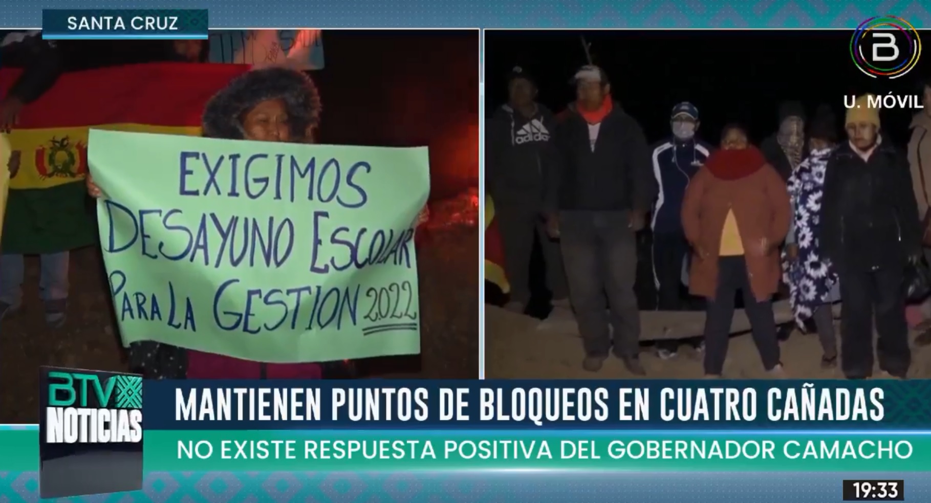 Camacho no atiende demandas de Cuatro Cañadas y pobladores se aprestan a ingresar al quinto día de bloqueo