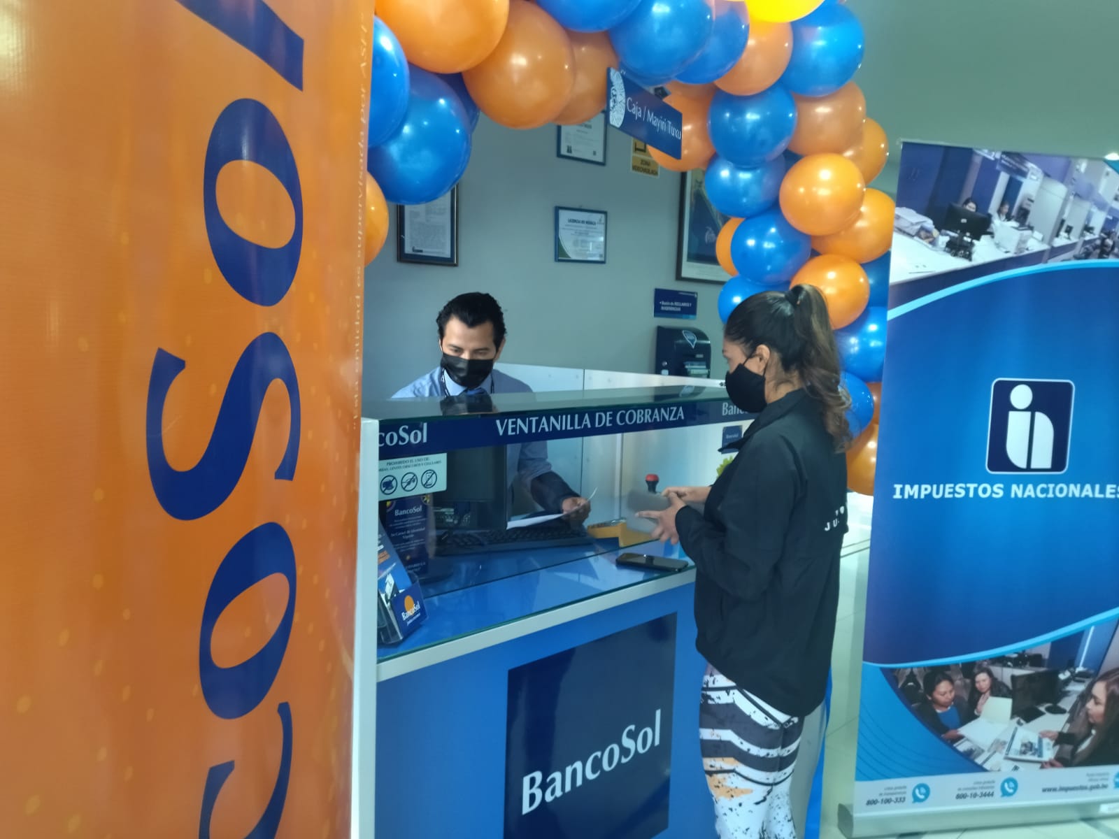 Impuestos habilita ventanilla de cobranza de BancoSol en Agencia Distrital I - Cochabamba