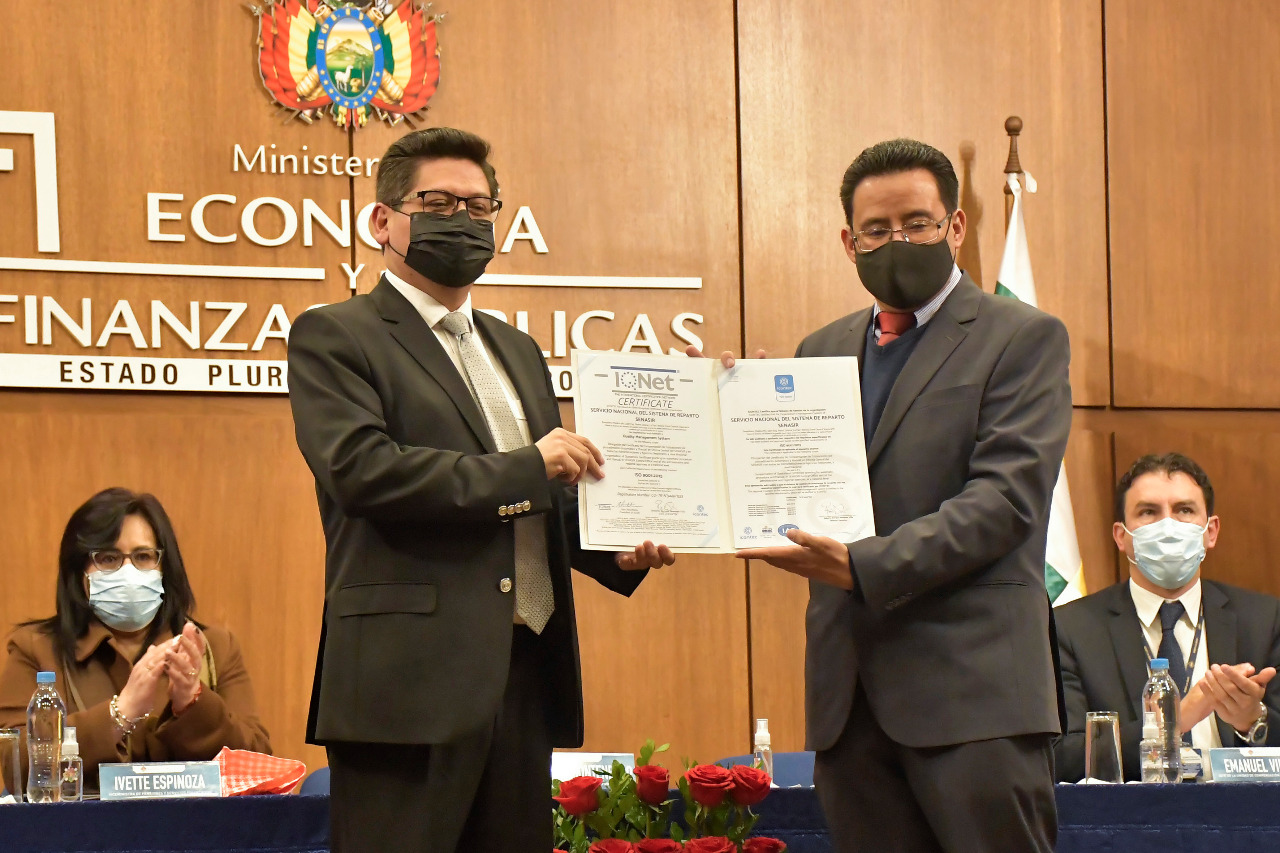 Senasir recibe recertificación internacional a su sistema de gestión de calidad ISO 9001:2015